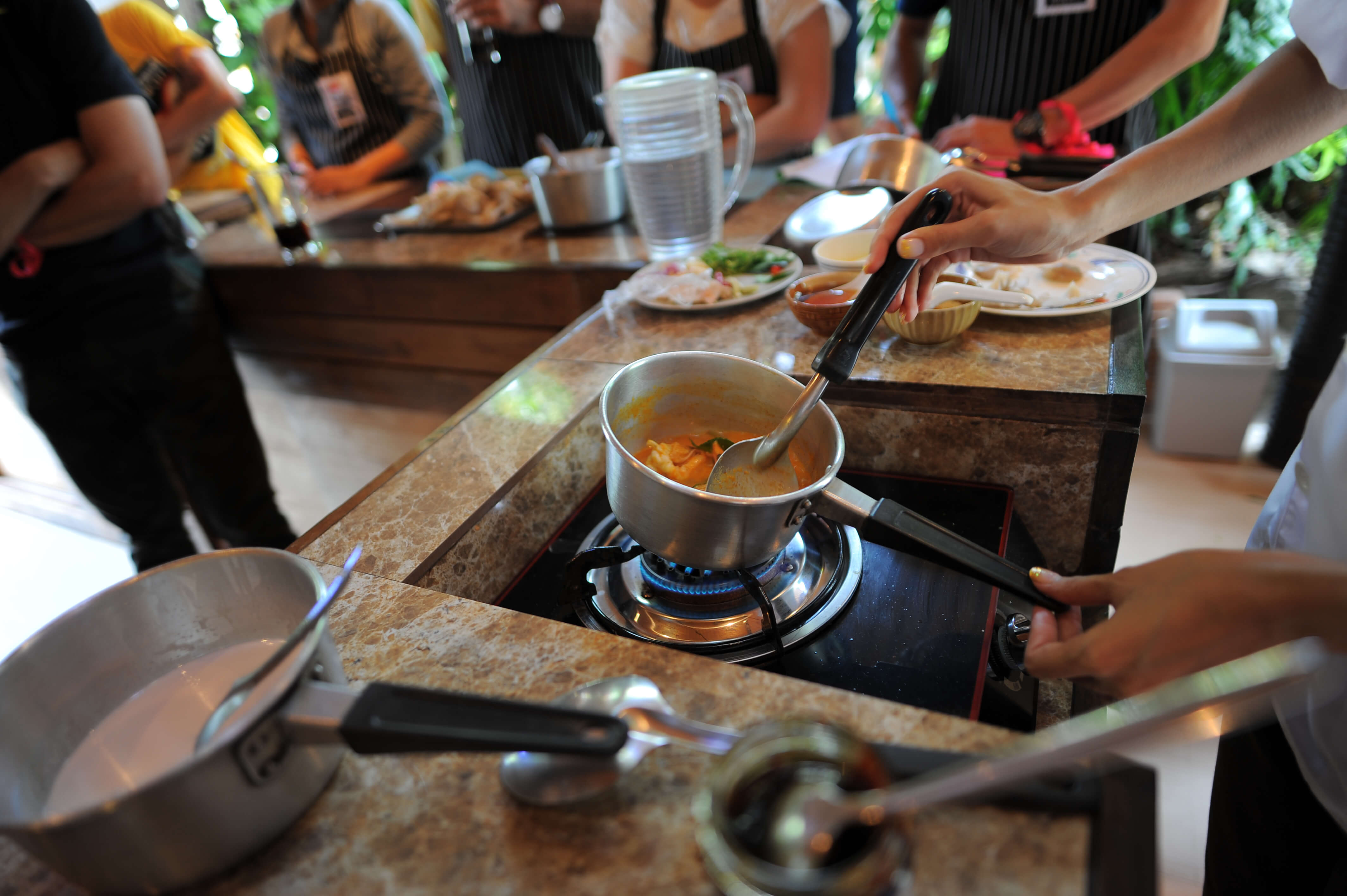 Thai cooking classes in Bangkok, Thailand.